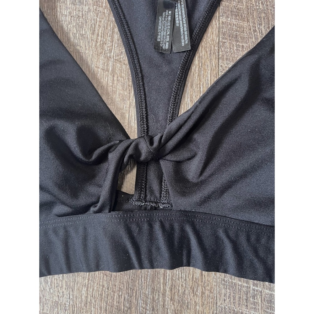 Pink‎ Victoria's Secret Ultimate Twist Front Size M black racerback NWOT - Picture 3 of 4